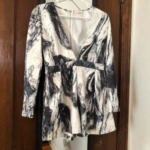 Luxxel Marble Print Romper